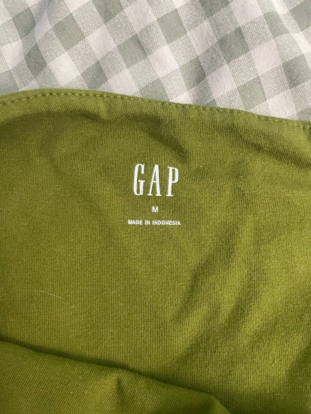 NWOT GAP Sleeveless One Shoulder Top - Green Size M - Picture 3 of 3